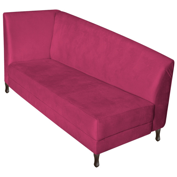 Recamier Valéria 160cm Lado Direito Suede Pink - Amarena Móve