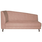 Recamier Valéria 160cm Lado Direito Suede Rosê - Amarena Móve