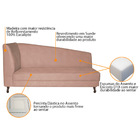 Recamier Valéria 160cm Lado Direito Suede Rosê - Amarena Móve