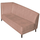 Recamier Valéria 160cm Lado Direito Suede Rosê - Amarena Móve