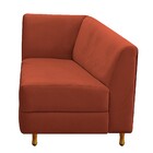 Recamier Valéria 160cm Lado Direito Suede Terracota - Doce So