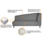 Recamier Valéria 160cm Lado Esquerdo Corano Cinza - Amarena M