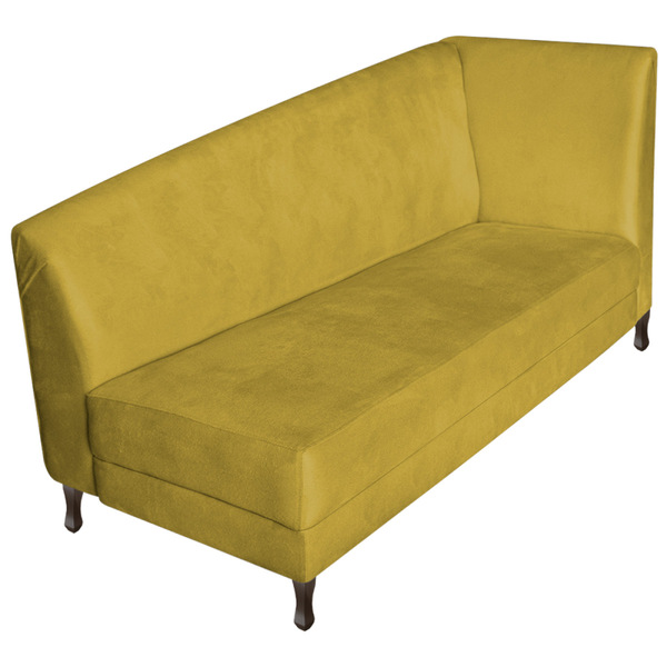 Recamier Valéria 160cm Lado Esquerdo Suede Amarelo - Amarena