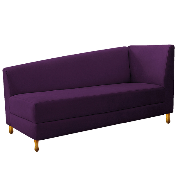 Recamier Valéria 160cm Lado Esquerdo Suede Roxo - Amarena Móv