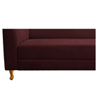 Recamier Valéria 185cm Lado Direito Corano Bordô - Amarena Mó