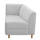 Recamier Valéria 185cm Lado Direito Corano Branco - Doce Sonh