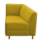 Recamier Valéria 185cm Lado Direito Suede Amarelo - Amarena M