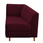 Recamier Valéria 185cm Lado Direito Suede Bordô - Amarena Móv