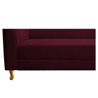 Recamier Valéria 185cm Lado Direito Suede Bordô - Amarena Móv