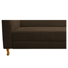 Recamier Valéria 185cm Lado Direito Suede Marrom - Amarena Mó