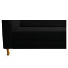 Recamier Valéria 185cm Lado Direito Suede Preto - Doce Sonho