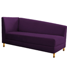 Recamier Valéria 185cm Lado Direito Suede Roxo - Amarena Móve