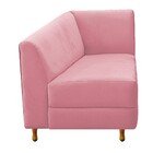 Recamier Valéria 185cm Lado Esquerdo Suede Rosa Bebê - Doce S