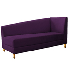 Recamier Valéria 185cm Lado Esquerdo Suede Roxo - Amarena Móv
