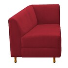 Recamier Valéria 185cm Lado Esquerdo Suede Vermelho - Amarena