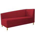 Recamier Valéria 185cm Lado Esquerdo Suede Vermelho - Doce So