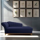 Recamier Vanessa 140cm Lado Direito Corano Azul Marinho - Ama