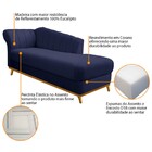 Recamier Vanessa 140cm Lado Direito Corano Azul Marinho - Ama