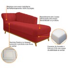 Recamier Vanessa 140cm Lado Direito Corano Vermelho - Doce So