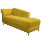 Recamier Vanessa 140cm Lado Direito Suede Amarelo - Doce Sonh