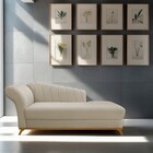 Recamier Vanessa 140cm Lado Direito Suede Bege - Doce Sonho M