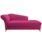 Recamier Vanessa 140cm Lado Direito Suede Pink - Doce Sonho M