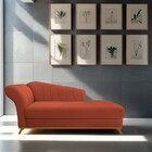 Recamier Vanessa 140cm Lado Direito Suede Terracota- Amarena