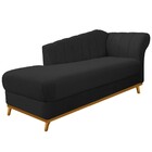 Recamier Vanessa 140cm Lado Esquerdo Corano Preto - Amarena M