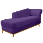Recamier Vanessa 140cm Lado Esquerdo Corano Roxo - Amarena Mó