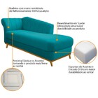 Recamier Vanessa 140cm Lado Esquerdo Suede Azul Turquesa - Do