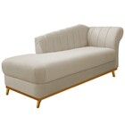 Recamier Vanessa 140cm Lado Esquerdo Suede Bege - Doce Sonho