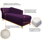 Recamier Vanessa 140cm Lado Esquerdo Suede Roxo - Doce Sonho