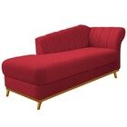 Recamier Vanessa 140cm Lado Esquerdo Suede Vermelho - Amarena