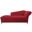 Recamier Vanessa 140cm Lado Esquerdo Suede Vermelho - Amarena