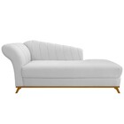Recamier Vanessa 160cm Lado Direito Corano Branco - Amarena M