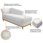 Recamier Vanessa 160cm Lado Direito Corano Branco - Amarena M