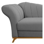 Recamier Vanessa 160cm Lado Direito Corano Cinza - Doce Sonho