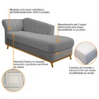 Recamier Vanessa 160cm Lado Direito Corano Cinza - Doce Sonho