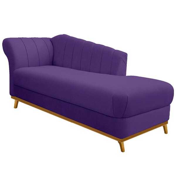 Recamier Vanessa 160cm Lado Direito Corano Roxo - Amarena Móv