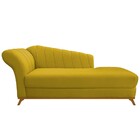 Recamier Vanessa 160cm Lado Direito Suede Amarelo - Amarena M