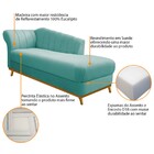 Recamier Vanessa 160cm Lado Direito Suede Azul Ciano - Doce S