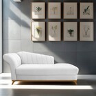 Recamier Vanessa 160cm Lado Direito Suede Branco - Doce Sonho