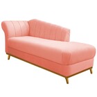 Recamier Vanessa 160cm Lado Direito Suede Coral - Doce Sonho