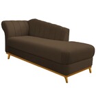Recamier Vanessa 160cm Lado Direito Suede Marrom - Doce Sonho