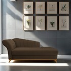 Recamier Vanessa 160cm Lado Direito Suede Marrom - Doce Sonho