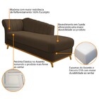 Recamier Vanessa 160cm Lado Direito Suede Marrom - Doce Sonho