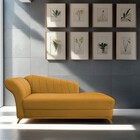 Recamier Vanessa 160cm Lado Direito Suede Mostarda - Doce Son