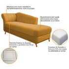 Recamier Vanessa 160cm Lado Direito Suede Mostarda - Doce Son