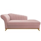 Recamier Vanessa 160cm Lado Direito Suede Rosê - Amarena Móve