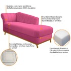 Recamier Vanessa 160cm Lado Esquerdo Corano Pink - Amarena Mó